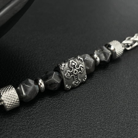 Bratara inox reglabila cu sfanta cruce [5]