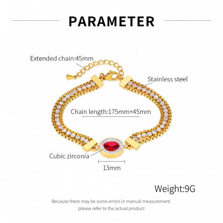 Bratara inox reglabila Elegance cu Zirconii [8]