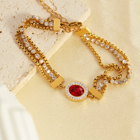 Bratara inox reglabila Elegance cu Zirconii [4]