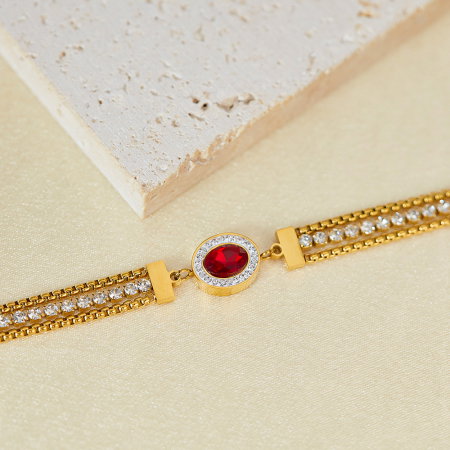 Bratara inox reglabila Elegance cu Zirconii [2]