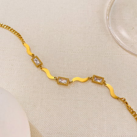 Bratara inox reglabila Elegance cu zirconii [3]