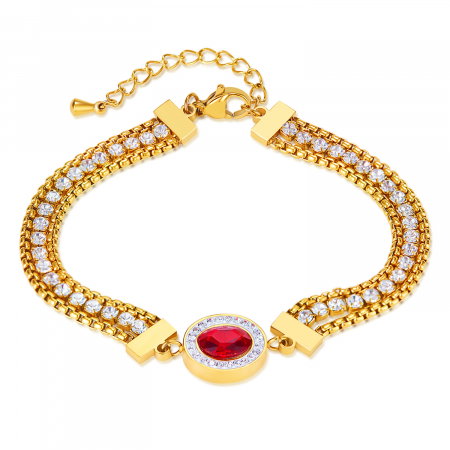 Bratara inox reglabila Elegance cu Zirconii