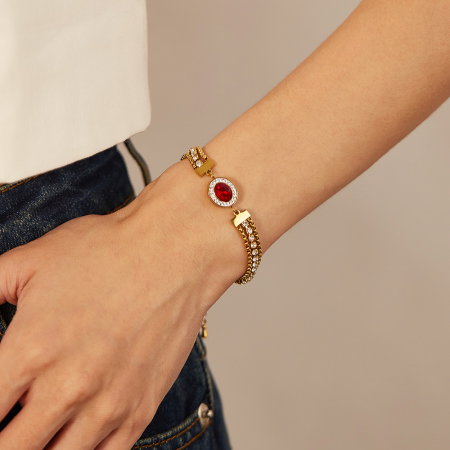 Bratara inox reglabila Elegance cu Zirconii [11]