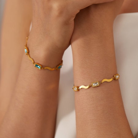 Bratara inox reglabila Elegance cu zirconii [7]