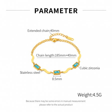 Bratara inox reglabila Elegance cu zirconii [6]