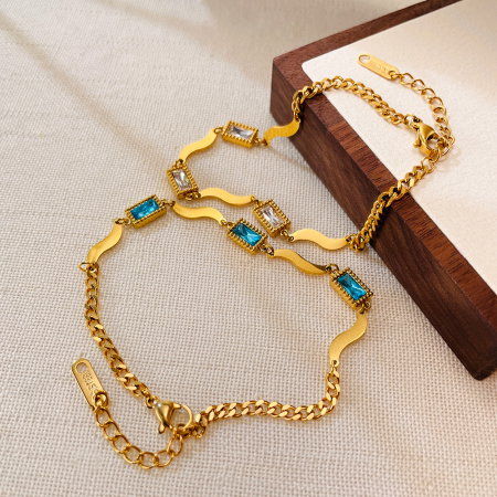 Bratara inox reglabila Elegance cu zirconii [5]