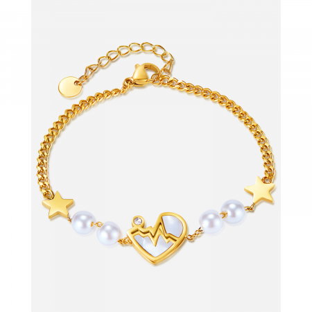 Bratara inox reglabila Puls, Stelute, Perle si Abalone [14]