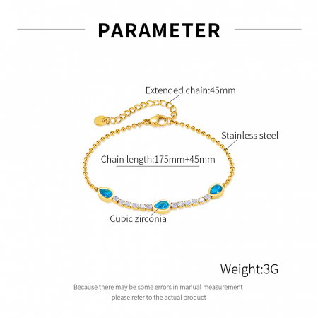 Bratara tennis inox reglabila cu Zirconii [6]