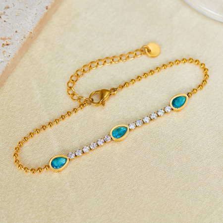 Bratara tennis inox reglabila cu Zirconii [8]