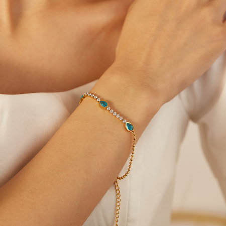 Bratara tennis inox reglabila cu Zirconii [1]