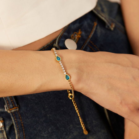 Bratara tennis inox reglabila cu Zirconii [5]