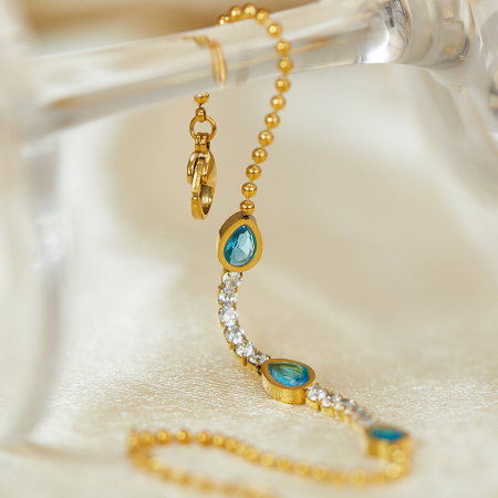 Bratara tennis inox reglabila cu Zirconii [4]