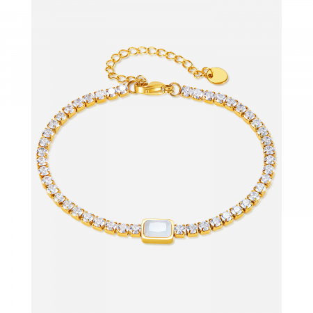 Bratara tennis inox reglabila Elegance cu Zirconii [14]