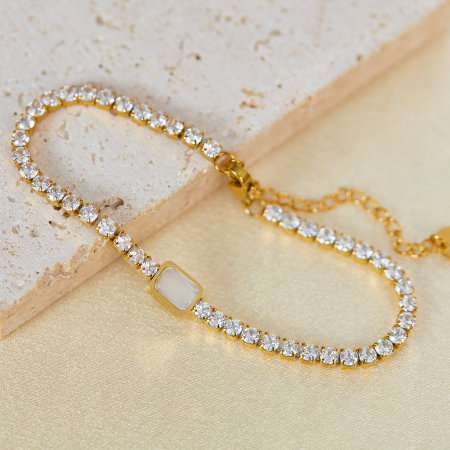 Bratara tennis inox reglabila Elegance cu Zirconii [13]