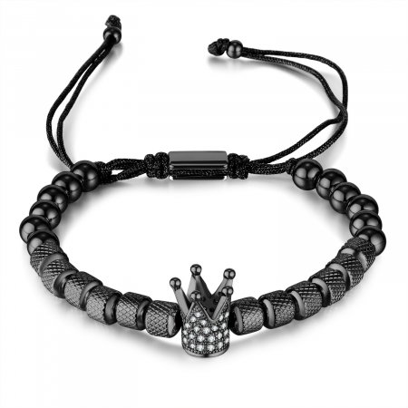 Bratara inox reglabila Unisex cu Coroana