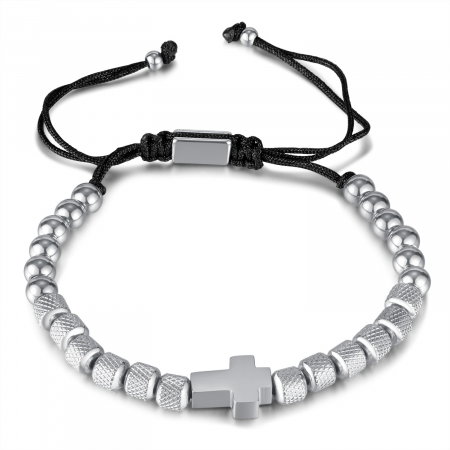 Bratara inox reglabila Unisex cu Cruce