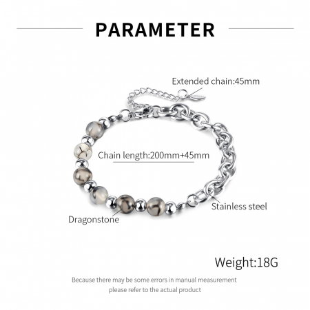 Bratara inox reglabila unisex cu Dragonstone [6]