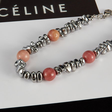 Bratara inox reglabila Unisex cu Hematit si Obsidian Mahogany [1]