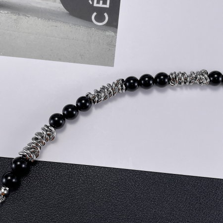 Bratara inox reglabila Unisex cu Onix [11]