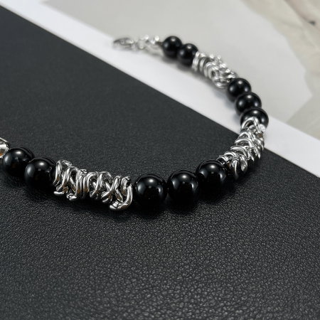 Bratara inox reglabila Unisex cu Onix [1]