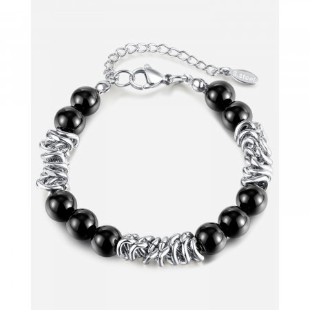 Bratara inox reglabila Unisex cu Onix [14]