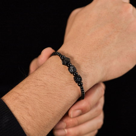 Bratara inox reglabila Unisex cu Romburi [1]