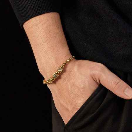 Bratara inox reglabila Unisex cu Romburi [1]