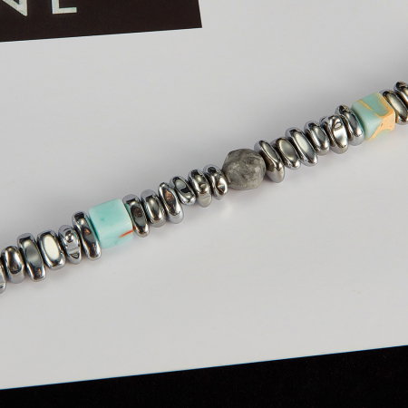 Bratara inox reglabila Unisex cu Tarzanstone  si Hematite [3]