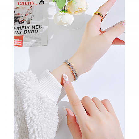 Bratara inox tennis cu zirconii [2]