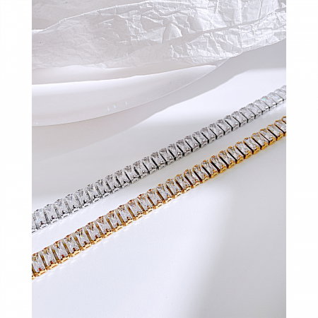 Bratara inox tennis cu zirconii [5]