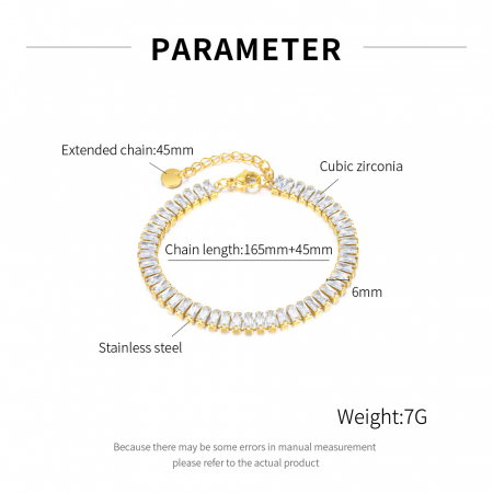 Bratara inox tennis cu zirconii [4]