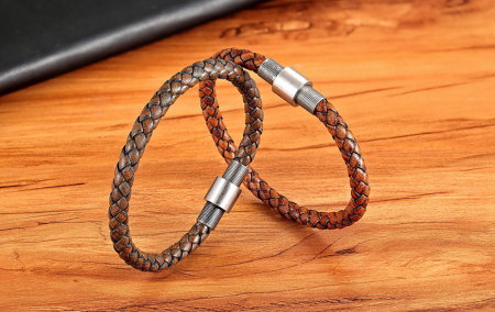 Bratara piele naturala cu inchizatoare din inox [3]