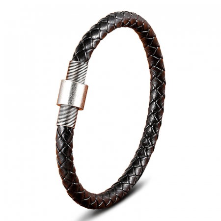 Bratara piele naturala cu inchizatoare din inox