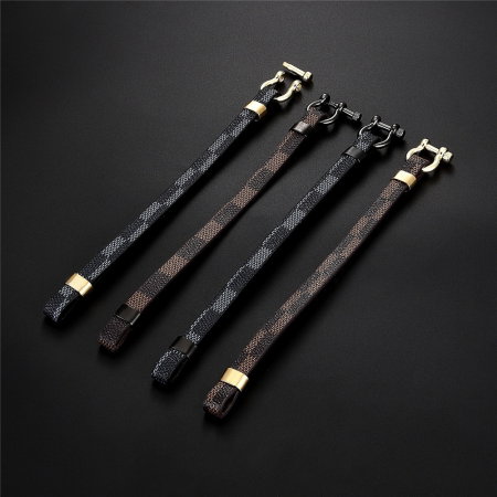 Bratara piele naturala imprimata cu inchizatoare din inox cu surub [3]