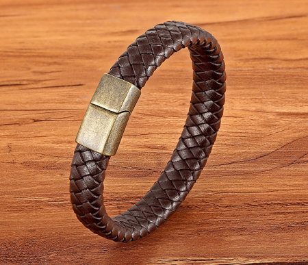 Bratara piele naturala si catarama inox antichizat [1]