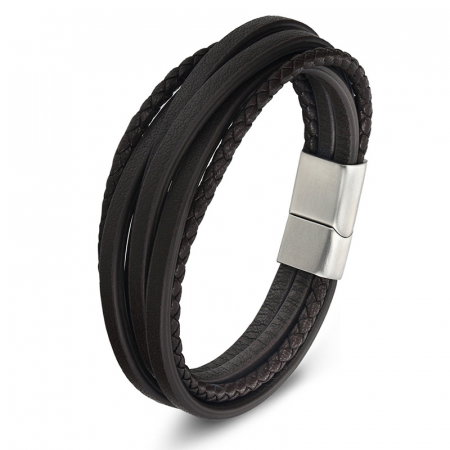Bratara piele naturala maro Simplicity [0]