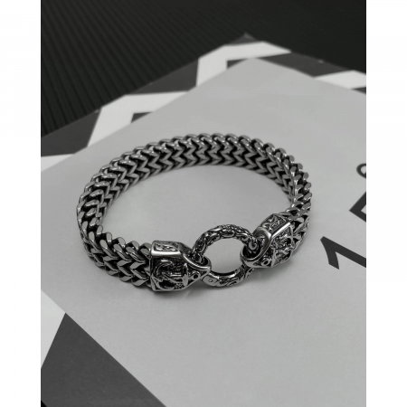 Bratara plata din inox cu ancore [1]