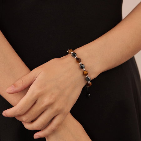 Bratara reglabila cu Ochi de Tigru si Hematit – Energie, Protectie si Echilibru [4]