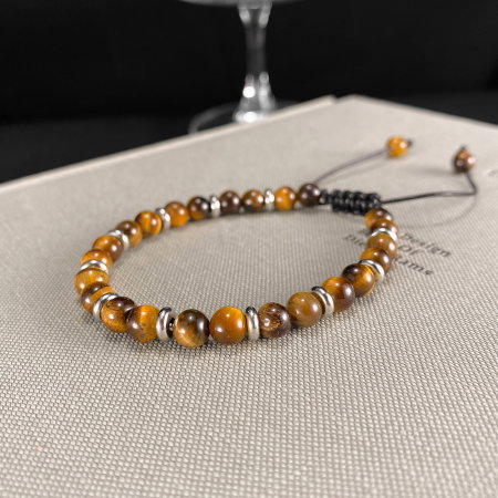 Bratara reglabila cu Ochi de Tigru si inele argintii – Energie si Echilibru [9]