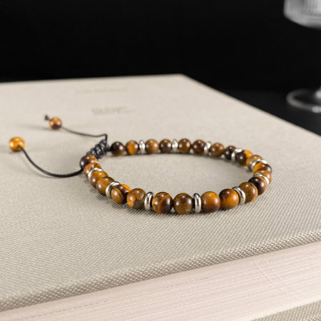 Bratara reglabila cu Ochi de Tigru si inele argintii – Energie si Echilibru [14]