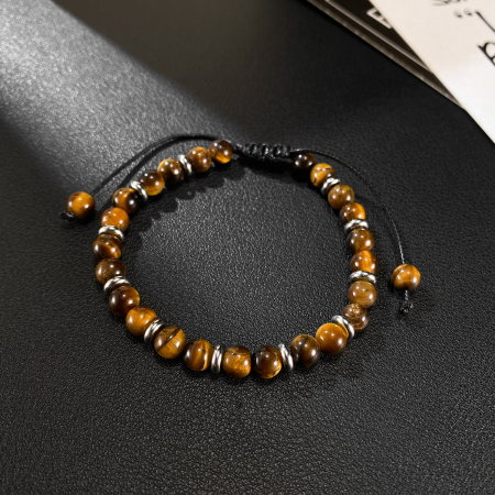 Bratara reglabila cu Ochi de Tigru si inele argintii – Energie si Echilibru [10]