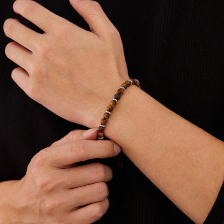 Bratara reglabila cu Ochi de Tigru si inele argintii – Energie si Echilibru [4]