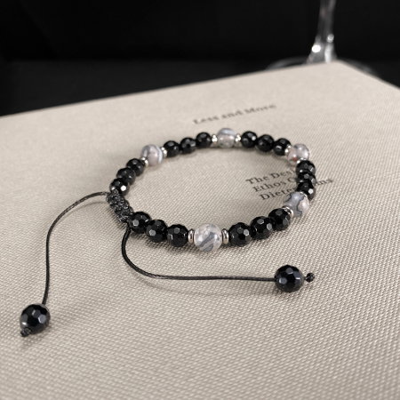 Bratara reglabila cu Onix si Howlit – Echilibru si Protectie Energetica [3]