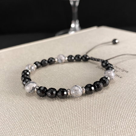 Bratara reglabila cu Onix si Howlit – Echilibru si Protectie Energetica [12]