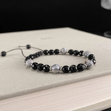 Bratara reglabila cu Onix si Howlit – Echilibru si Protectie Energetica [6]