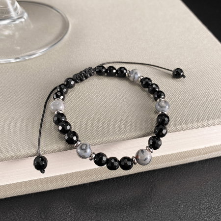 Bratara reglabila cu Onix si Howlit – Echilibru si Protectie Energetica [4]