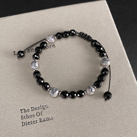 Bratara reglabila cu Onix si Howlit – Echilibru si Protectie Energetica [8]