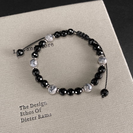 Bratara reglabila cu Onix si Howlit – Echilibru si Protectie Energetica [11]