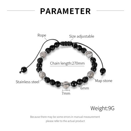 Bratara reglabila cu Onix si Howlit – Echilibru si Protectie Energetica [9]