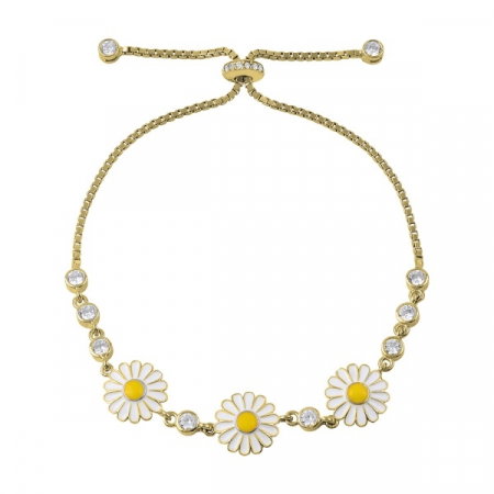 Bratara reglabila din argint 925 cu margarete si zirconii [0]